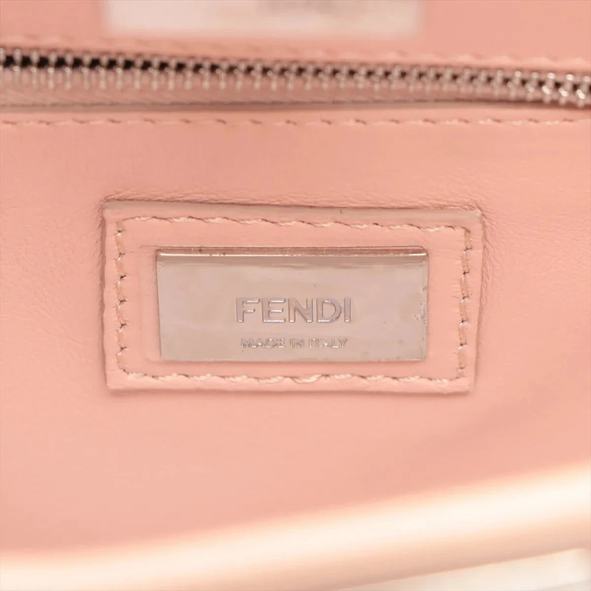 Pre-Loved Peekaboo Handbag Leather Mini with Silver Hardware, Pink