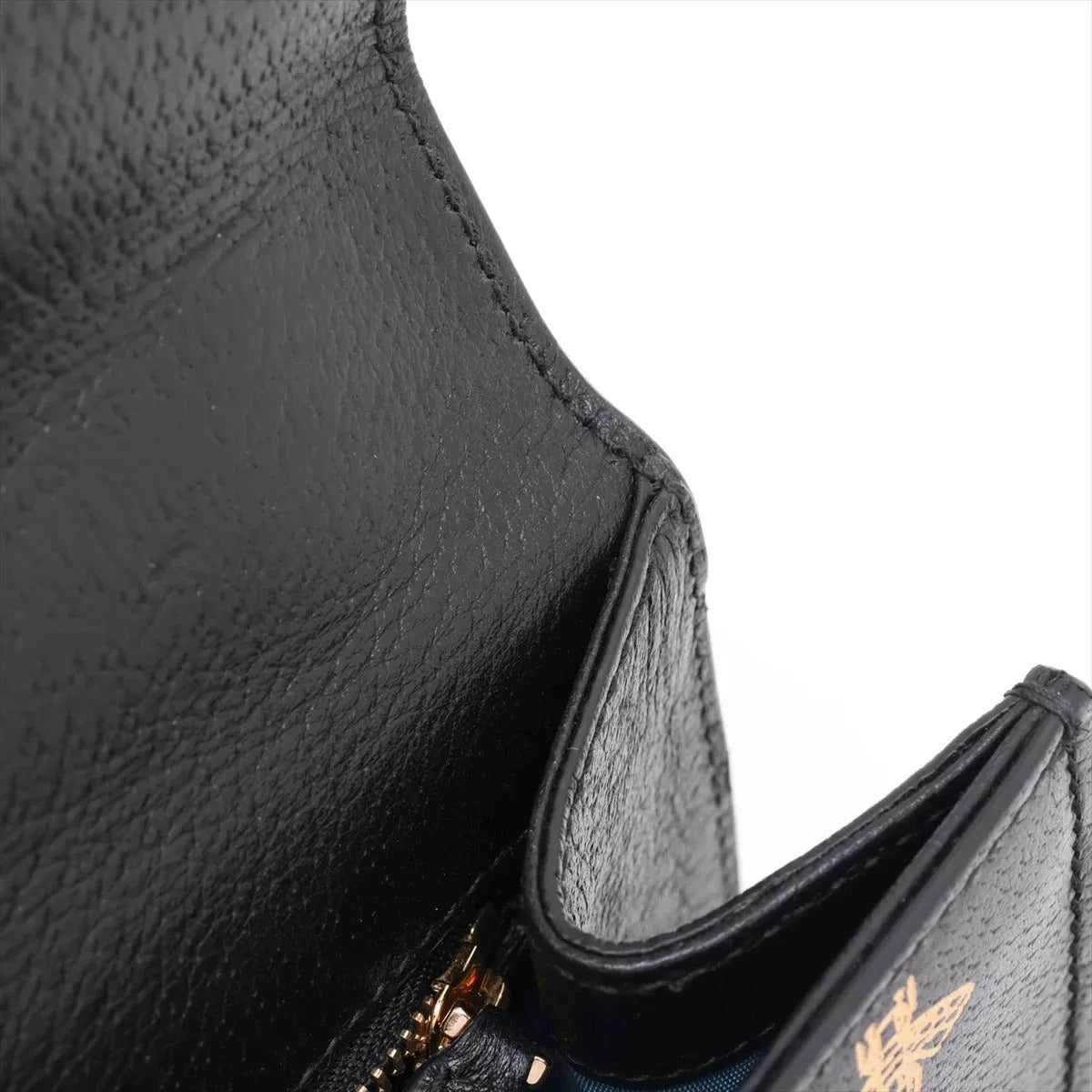 Pre-Loved Sylvie Bee Star Shoulder Bag Bee and Star Print Leather Small with Gold Hardware, Black