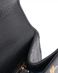 Pre-Loved Sylvie Bee Star Shoulder Bag Bee and Star Print Leather Small with Gold Hardware, Black