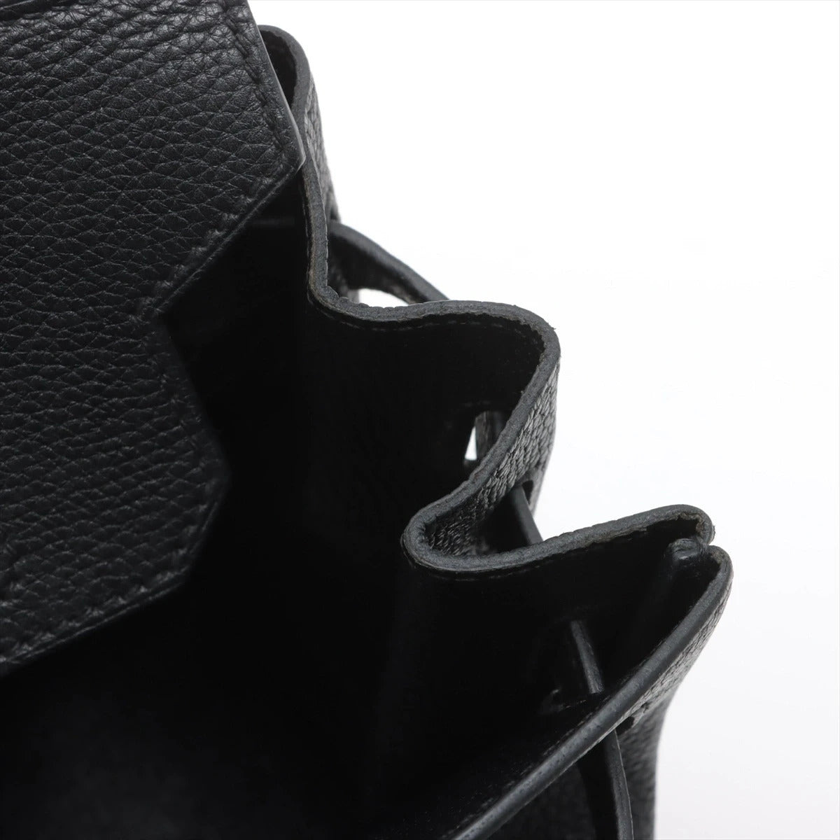 Pre-Loved Birkin Handbag Leather 30 with Palladium Hardware, Black