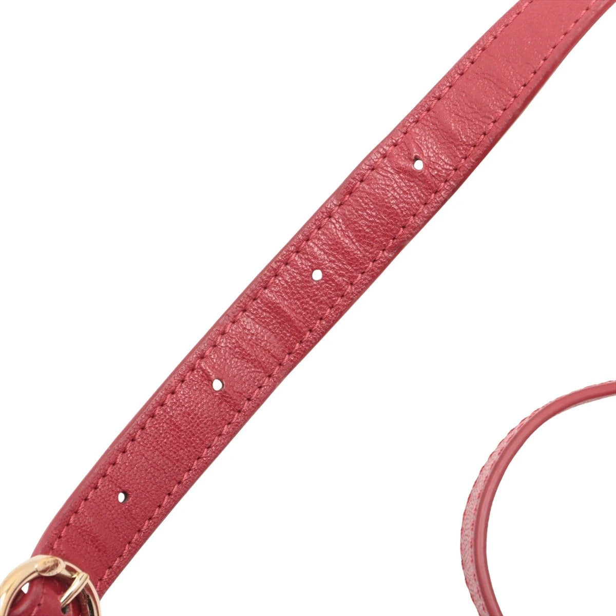 Pre-Loved Flap Bag Shoulder Bag Quilted Leather Mini with Gold Hardware, Red