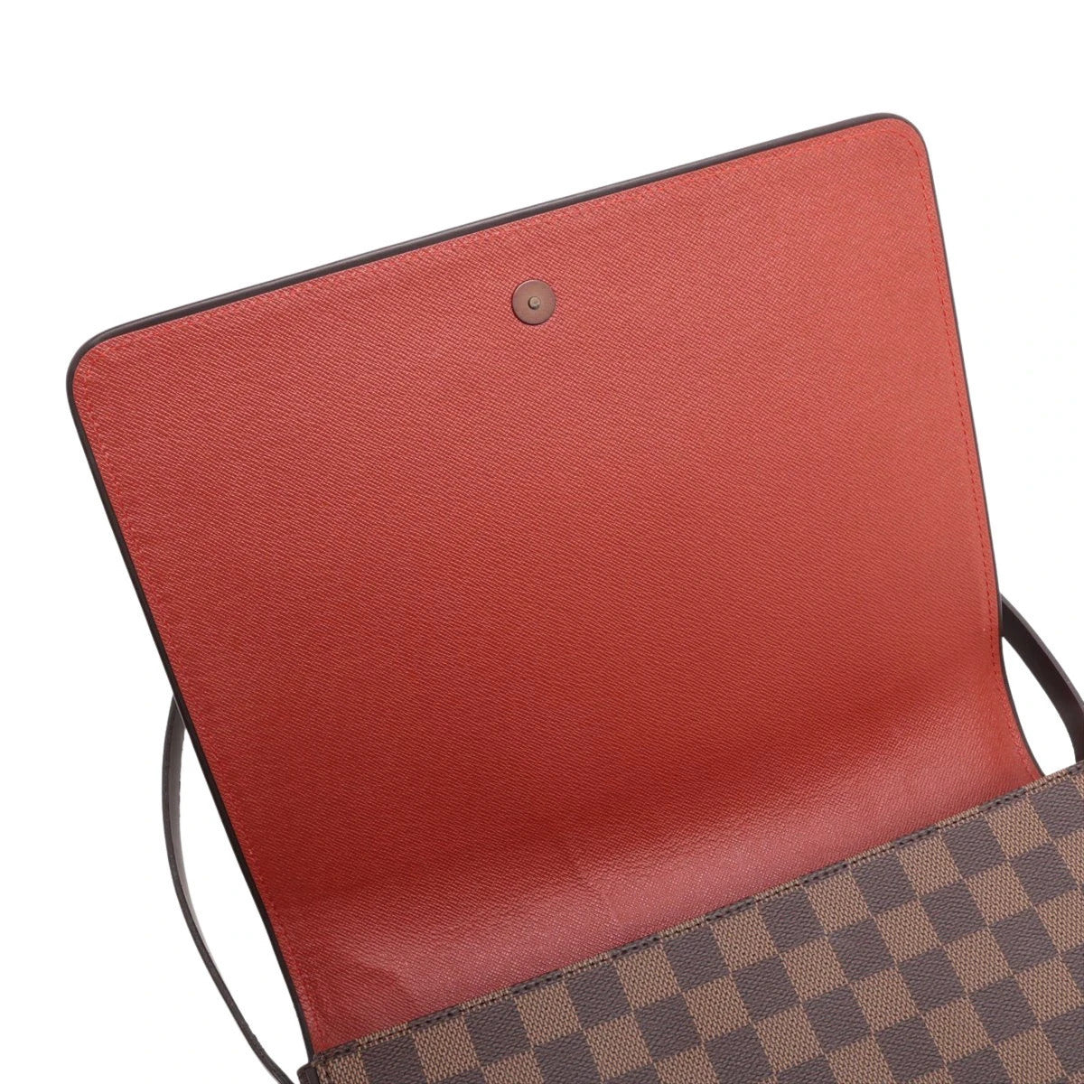 Pre-Loved Tribeca Shoulder Bag Damier Coated Canvas with Gold Hardware, Brown