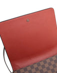 Pre-Loved Tribeca Shoulder Bag Damier Coated Canvas with Gold Hardware, Brown