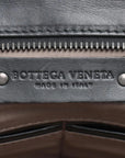 Pre-Loved Intrecciato Business Bag Briefcase Intrecciato Leather with Gunmetal Hardware, Black