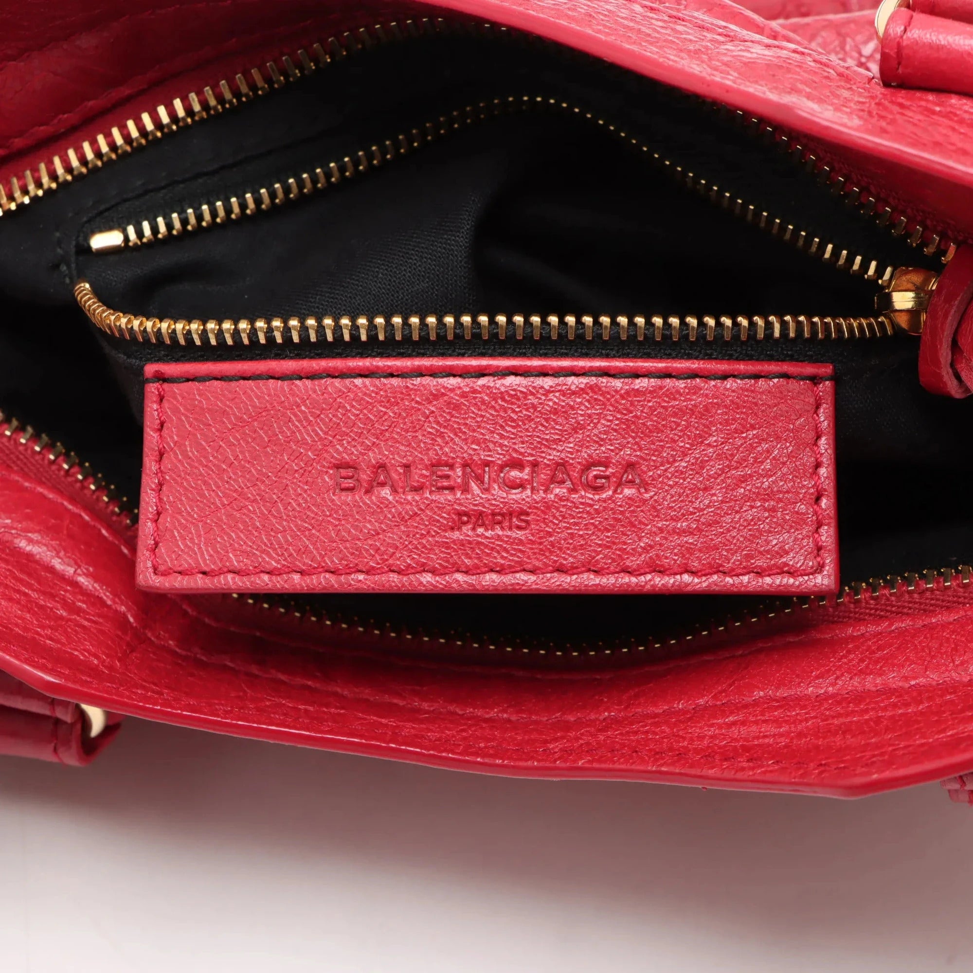 Pre-Loved Classic City Handbag Leather Mini with Gold Hardware, Pink