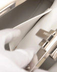 Pre-Loved Peekaboo Handbag Leather Mini with Silver Hardware, Ivory
