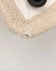 Pre-Loved Université Flat Crossbody Pouch Crossbody Bag Plain Canvas with Silver Hardware, Beige