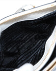 Pre-Loved Galleria Handbag Leather Small with Gold Hardware, Gradient Grey/White