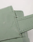 Pre-Loved Cassette Crossbody Bag Intrecciato Leather Mini with Silver Hardware, Sage Green