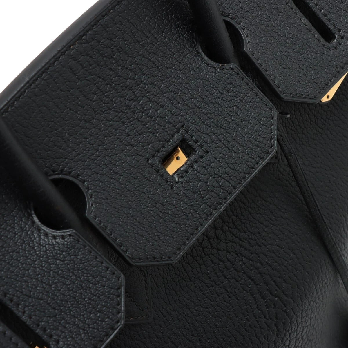 Pre-Loved Birkin Handbag Leather 35 with Gold Hardware, Black
