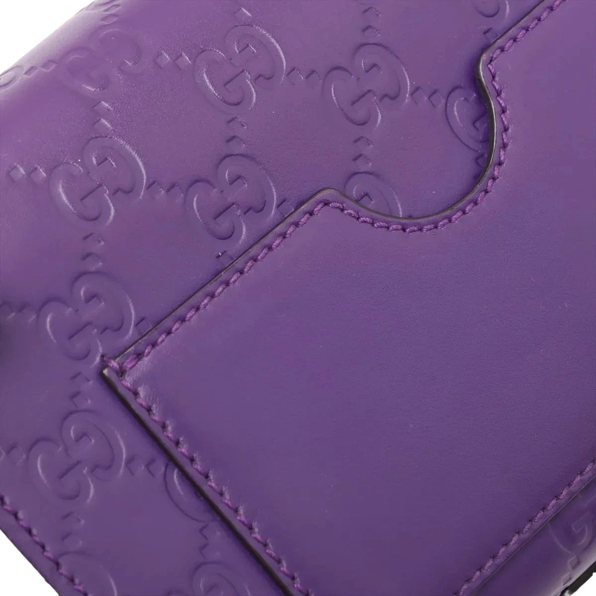 Pre-Loved Padlock Shoulder Bag Monogram Leather Mini with Gold Hardware, Purple
