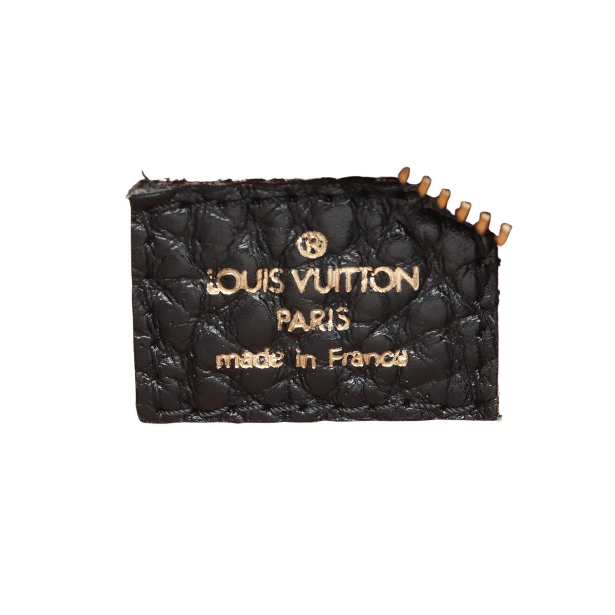 Pre-Loved Neo Cabby Handbag Monogram Denim MM with Aged Gold Hardware, Black
