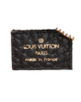 Pre-Loved Neo Cabby Handbag Monogram Denim MM with Aged Gold Hardware, Black