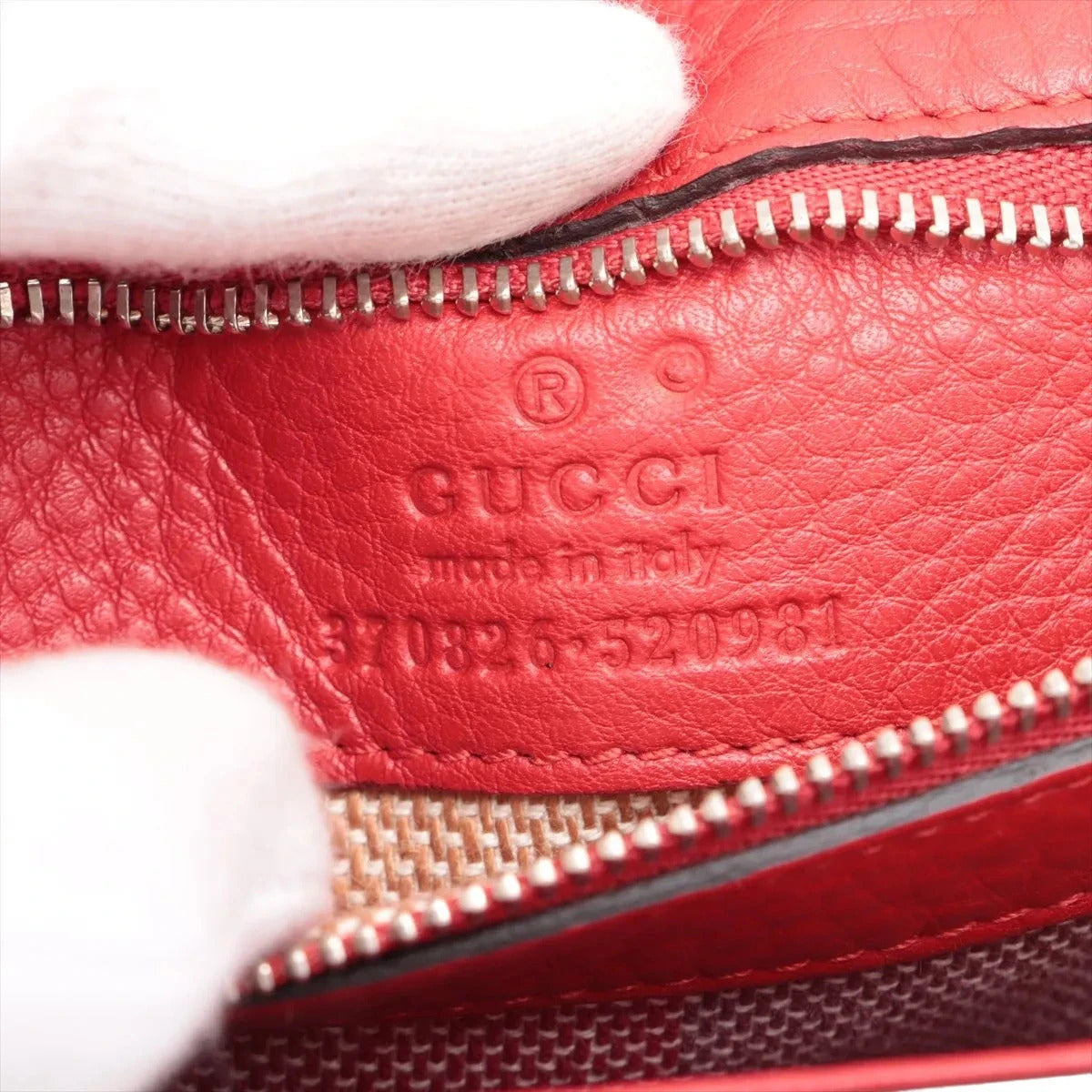Pre-Loved Bamboo Daily Flap Crossbody Bag Leather with Silver Hardware, Red