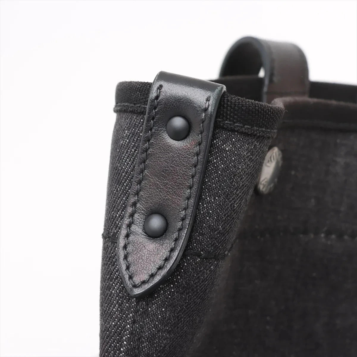Pre-Loved Denim Tote Tote Denim with Silver Hardware, Black
