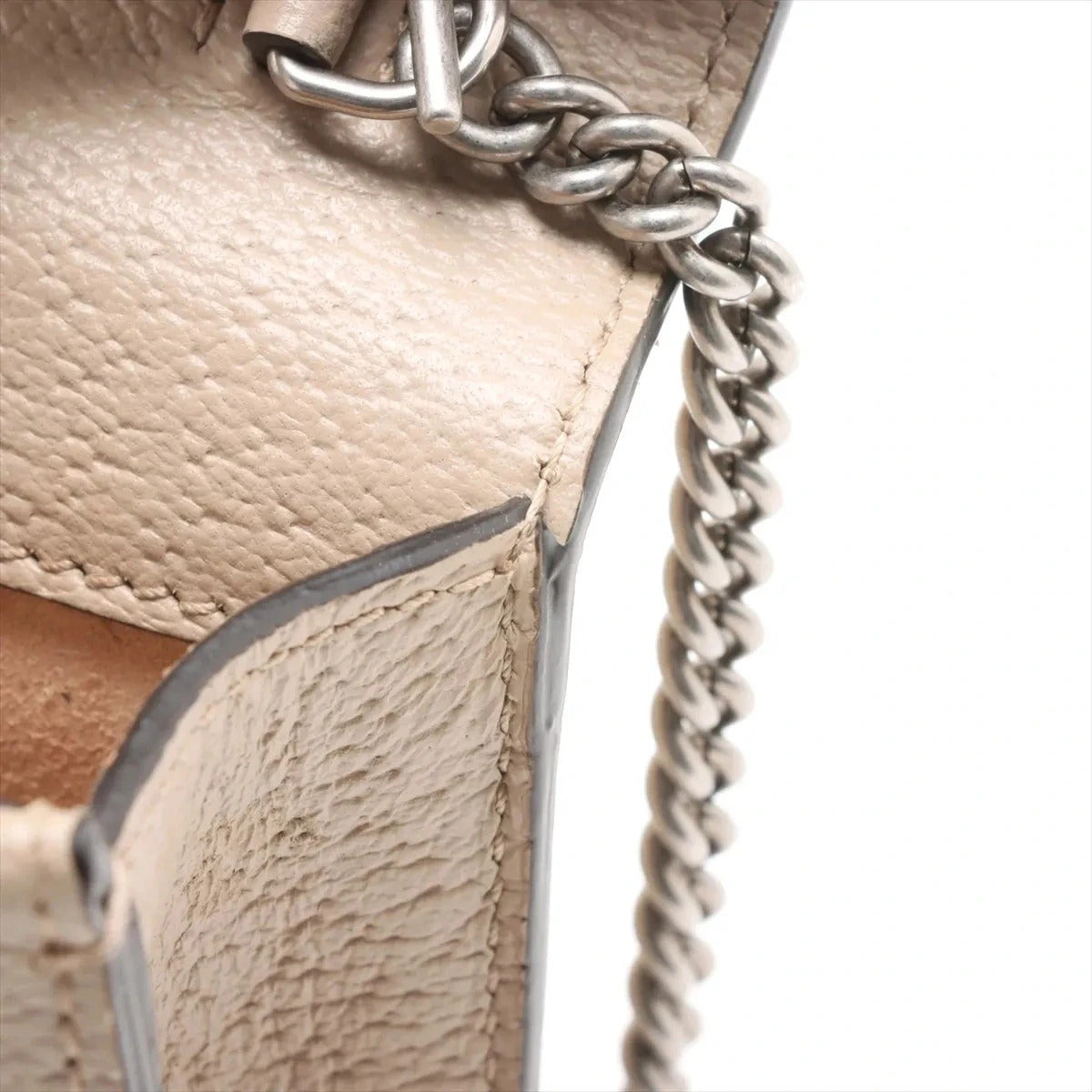 Pre-Loved Dionysus Crossbody Bag Monogram Coated Canvas Super Mini with Silver Hardware, Beige