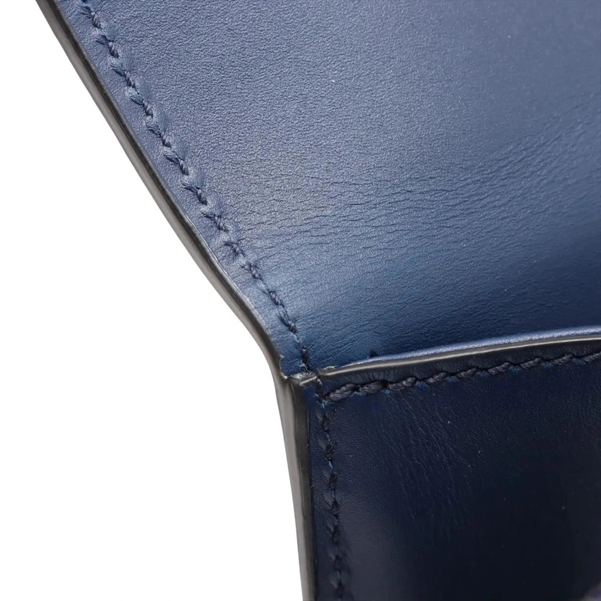 Pre-Loved Sylvie Shoulder Bag Leather Small with Gold Hardware, Navy Blue