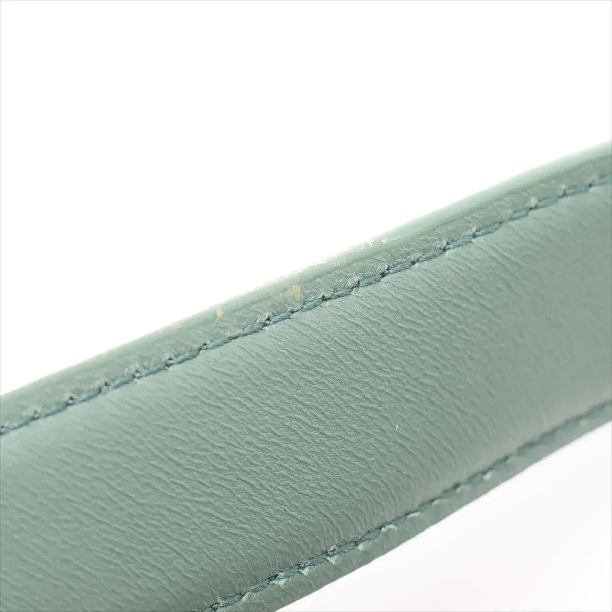 Pre-Loved Sunrise Shoulder Bag Intrecciato Leather Small with Gold Hardware, Sage Green