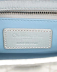 Pre-Loved Lady Dior Handbag Quilted Leather Mini with Silver Hardware, Silver