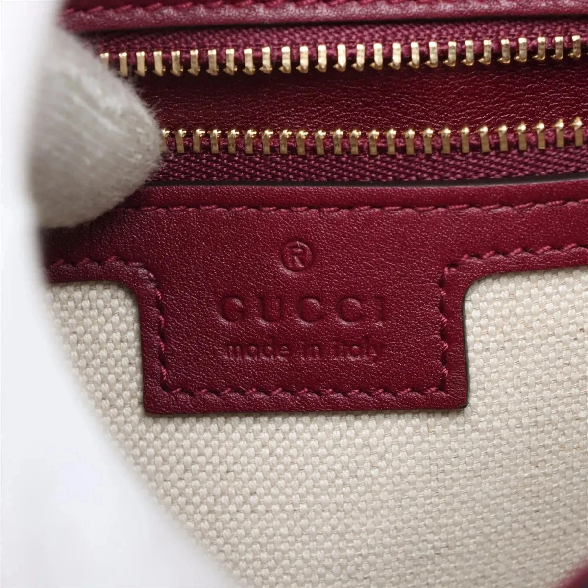 Pre-Loved Blondie Shoulder Bag Leather Mini with Gold Hardware, Burgundy