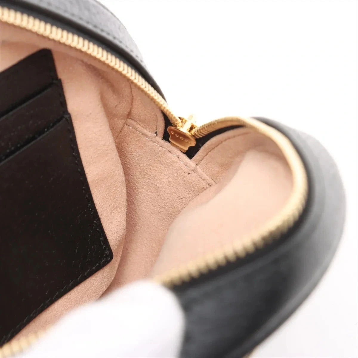 Pre-Loved Ophidia Backpack Leather Mini with Gold Hardware, Black