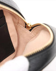 Pre-Loved Ophidia Backpack Leather Mini with Gold Hardware, Black