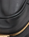 Pre-Loved Bowling Bag Handbag Leather with Gold Hardware, Black