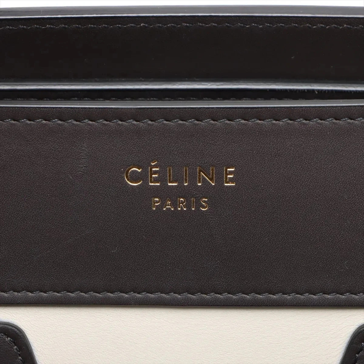 Pre-Loved Luggage Tote Leather Micro with Gold Hardware, Tricolor
