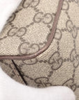 Pre-Loved Ophidia GG Mini Boston Handbag Monogram Coated Canvas Mini with Gold Hardware, Beige Ebony