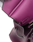 Pre-Loved Birkin Handbag Leather 25 with Gold Hardware, Purple