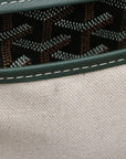 Pre-Loved Saïgon Souple Tote Goyardine Coated Canvas MM with Silver Hardware, Green
