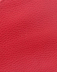 Pre-Loved Interlocking G Crossbody Bag Plain Leather with Gold Hardware Small, Red