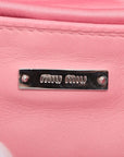 Pre-Loved Matelassé Crystal Cloquè Shoulder Bag Quilted Leather with Silver Hardware, Pink