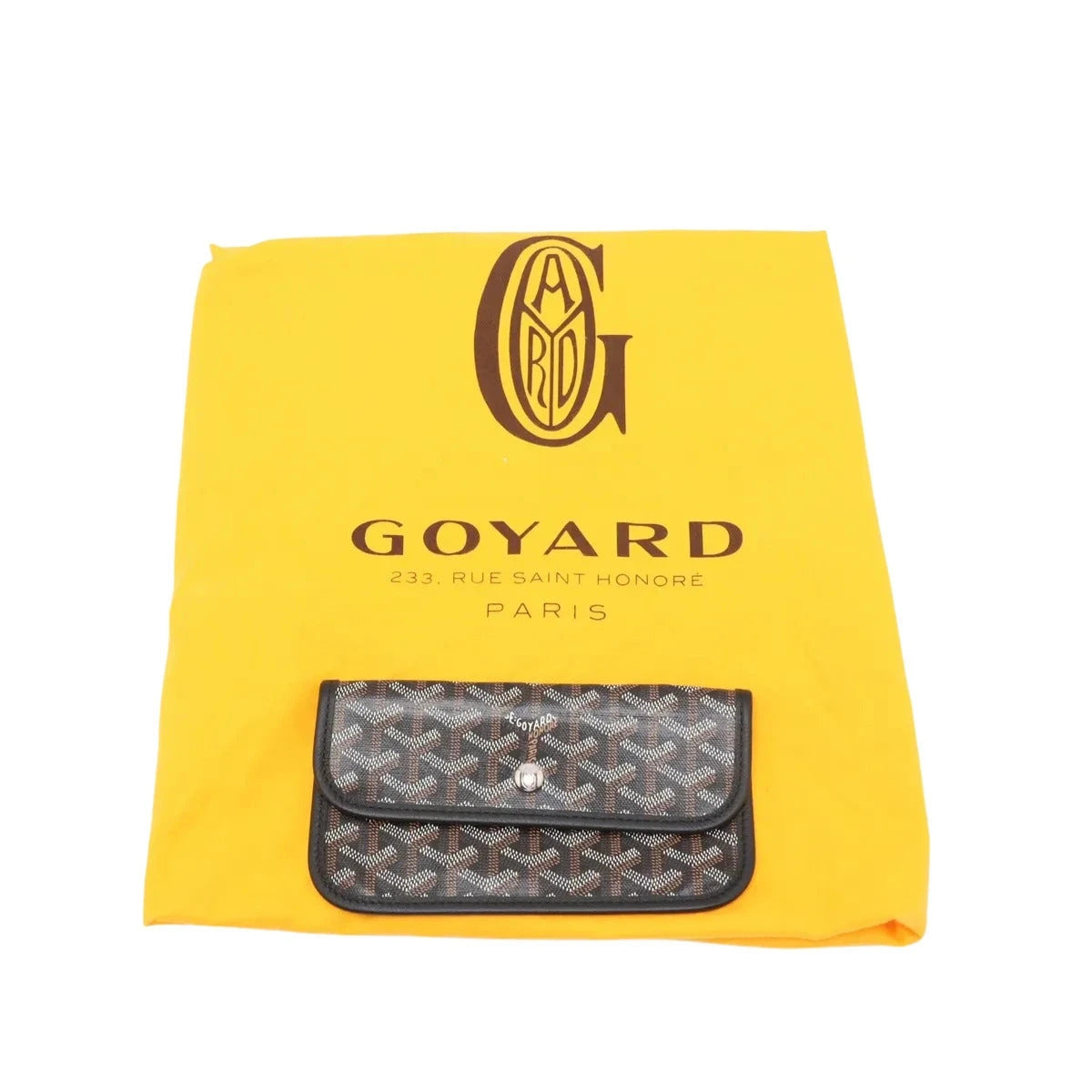 Pre-Loved Saint Louis Tote Goyardine Coated Canvas GM with Black Hardware, Black