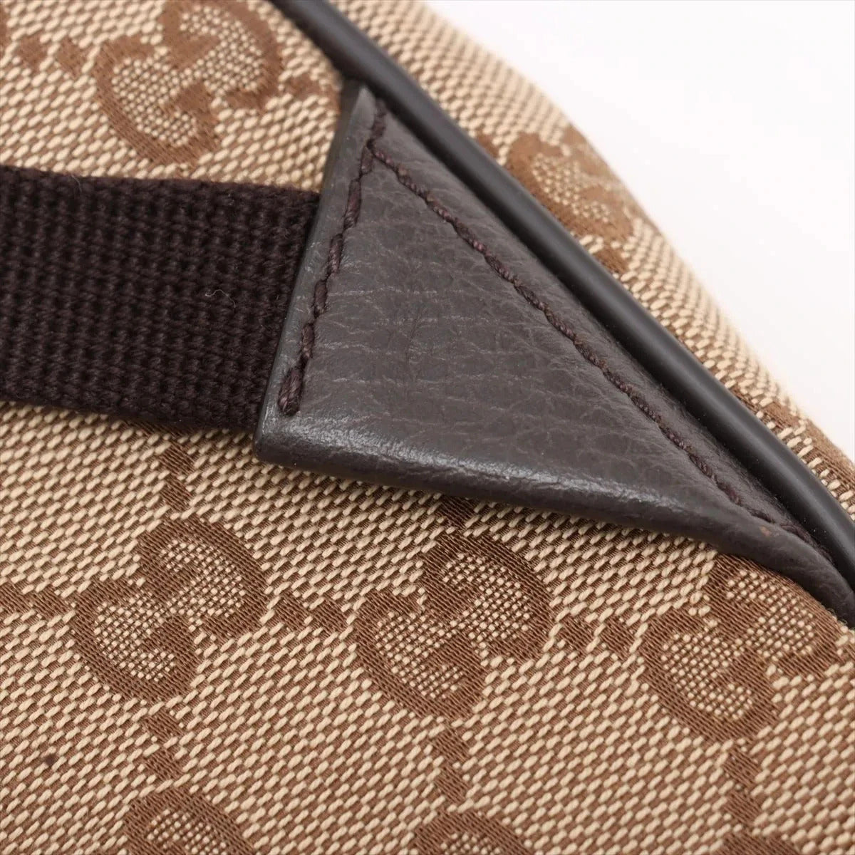 Pre-Loved GG Backpack Monogram Coated Canvas with Silver Hardware, Beige/Brown