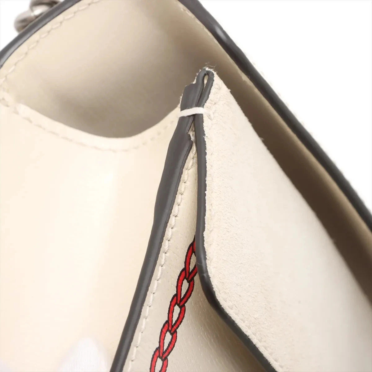 Pre-Loved Dionysus Shoulder Bag Dragon Print Leather Small with Aged Silver Hardware, Ivory