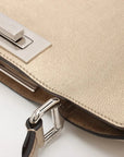 Pre-Loved Peekaboo Handbag Leather with Silver Hardware, Metallic Gold