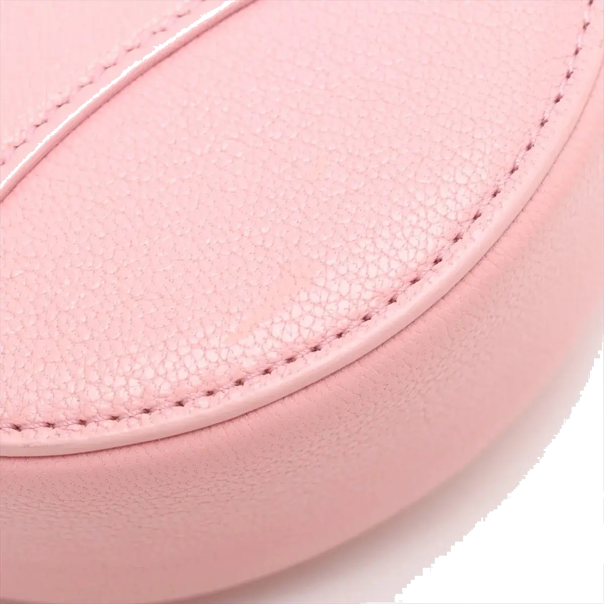 Pre-Loved Saddle Shoulder Bag Leather Mini with Gold Hardware, Pink