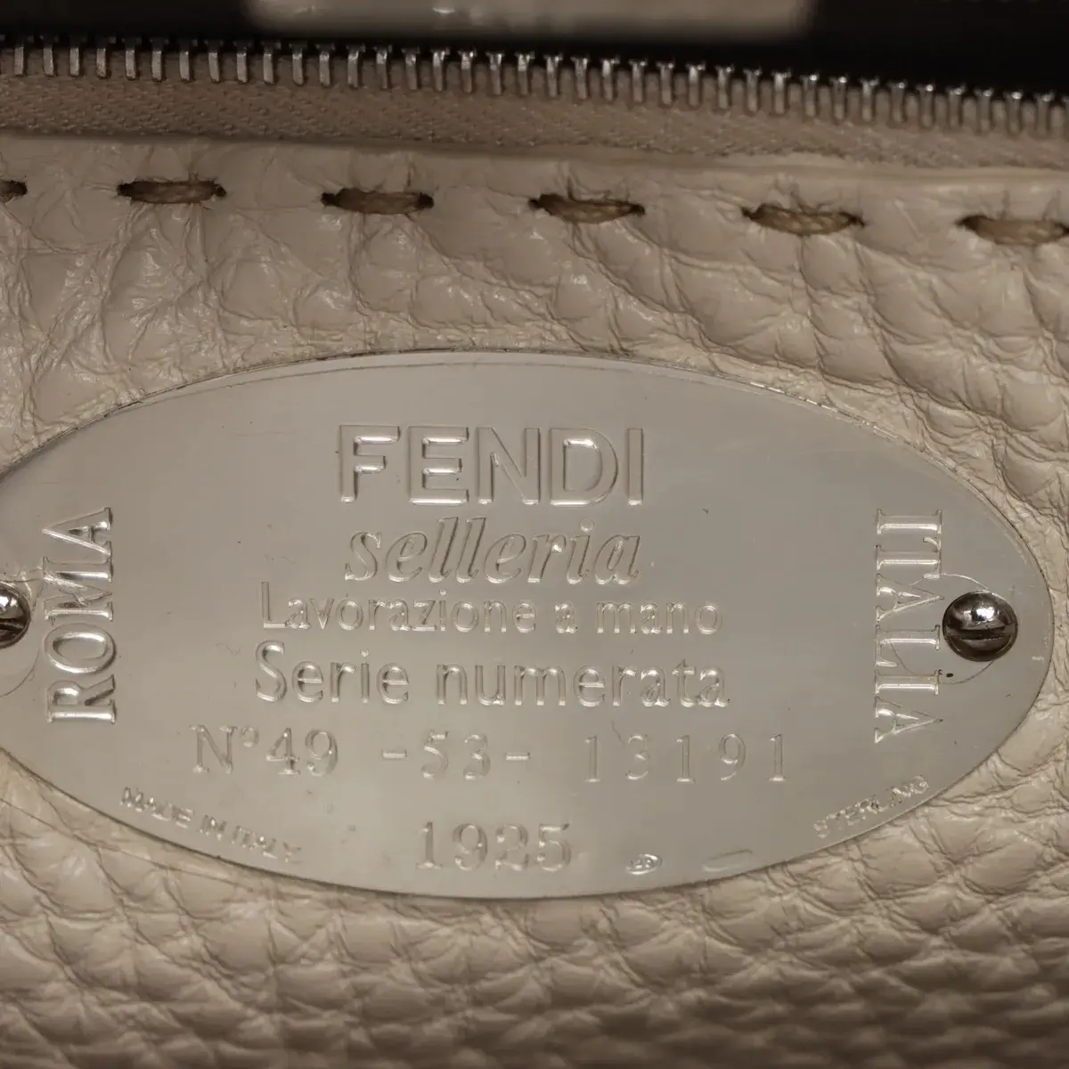 Pre-Loved Peekaboo Selleria Handbag Leather Mini with Silver Hardware, Pink