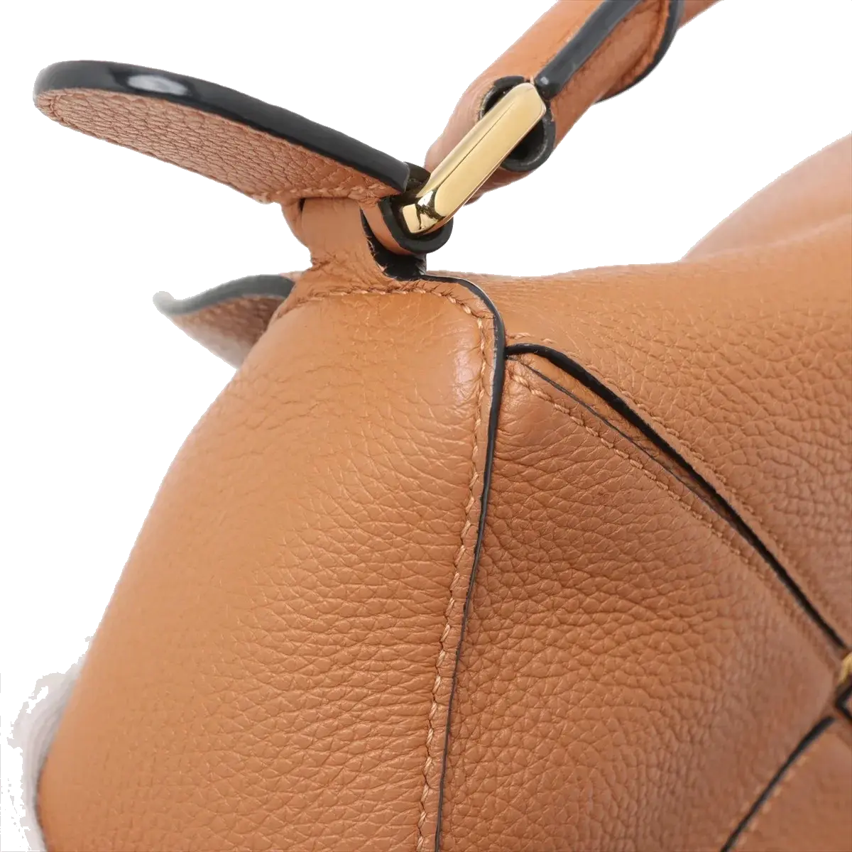 Pre-Loved Puzzle Handbag Leather Small with Gold Hardware, Tan