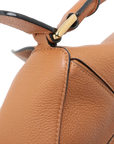 Pre-Loved Puzzle Handbag Leather Small with Gold Hardware, Tan