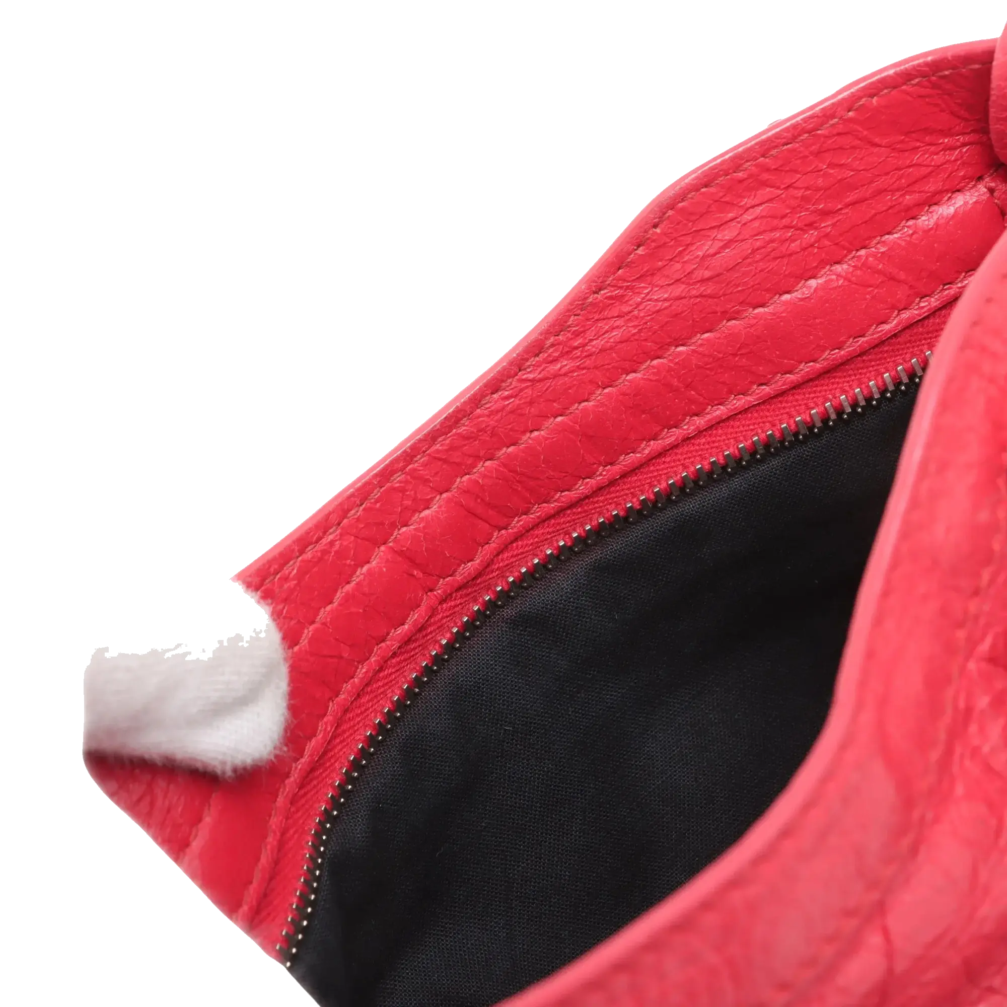 Pre-Loved Classic City Handbag Leather Mini with Silver Hardware, Red
