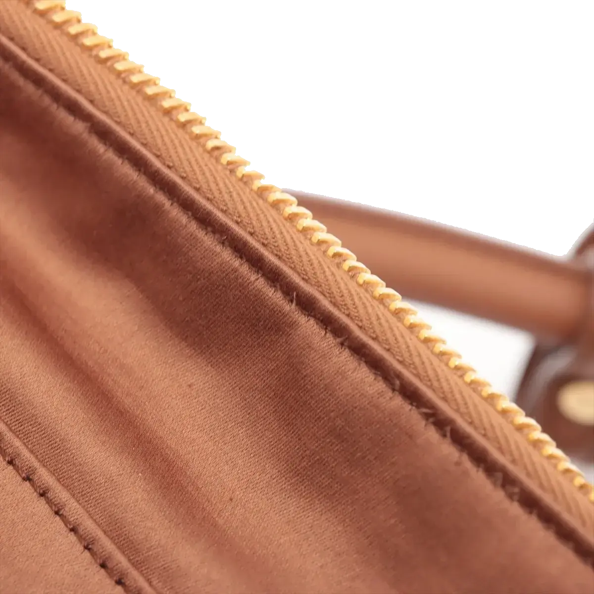 Pre-Loved Bowling Bag Handbag Leather with Gold Hardware, Brown