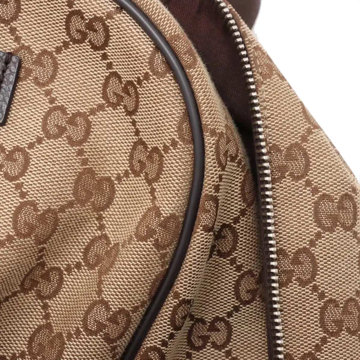Pre-Loved GG Backpack Monogram Coated Canvas with Silver Hardware, Beige/Brown
