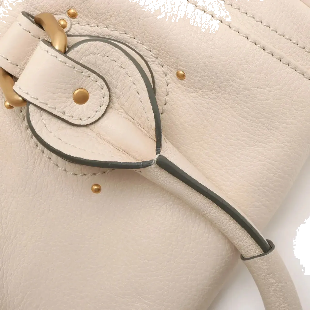 Pre-Loved Paddington Handbag Leather Medium with Aged Gold Hardware, Ivory