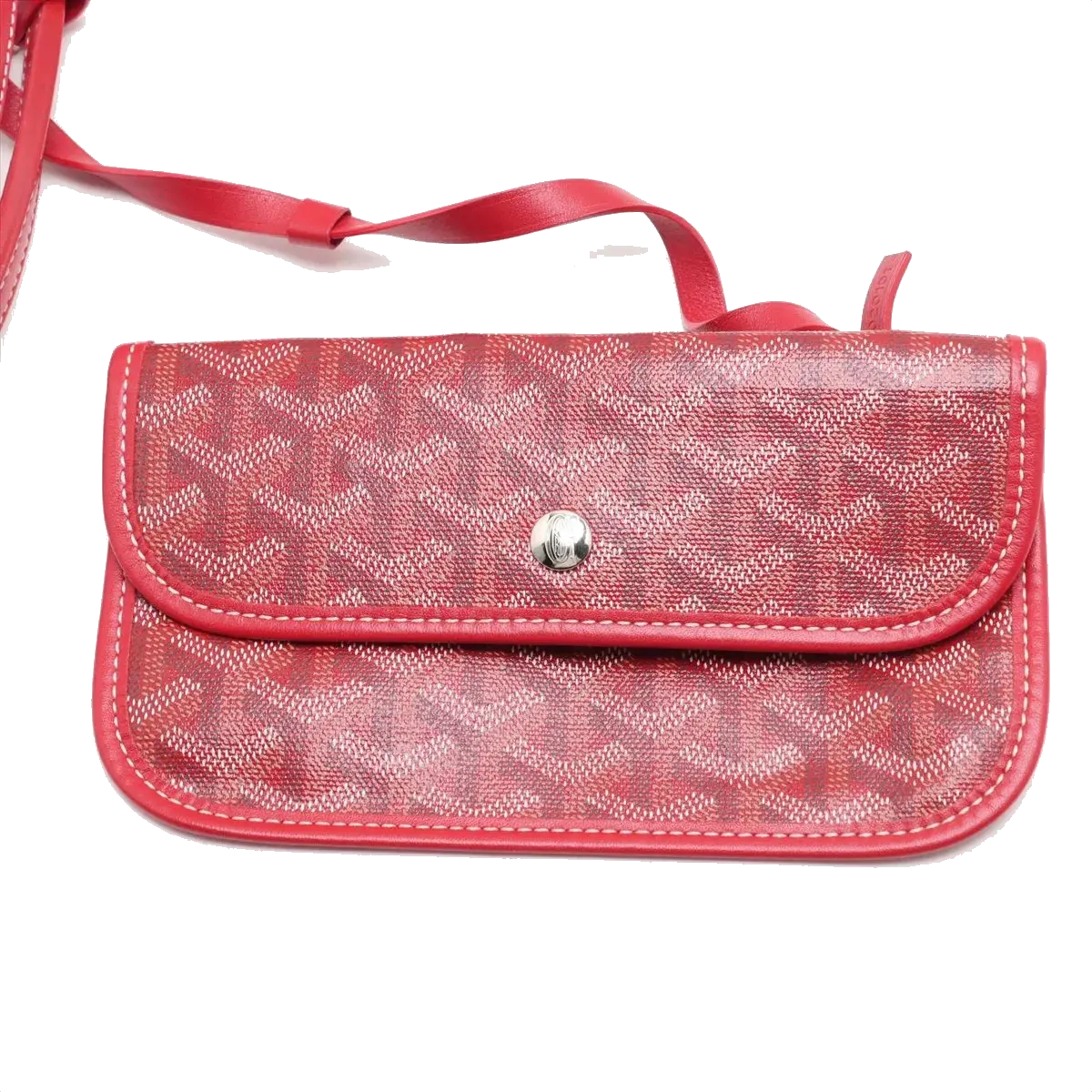 Pre-Loved Saint Louis Tote Goyardine Coated Canvas PM with Silver Hardware, Red