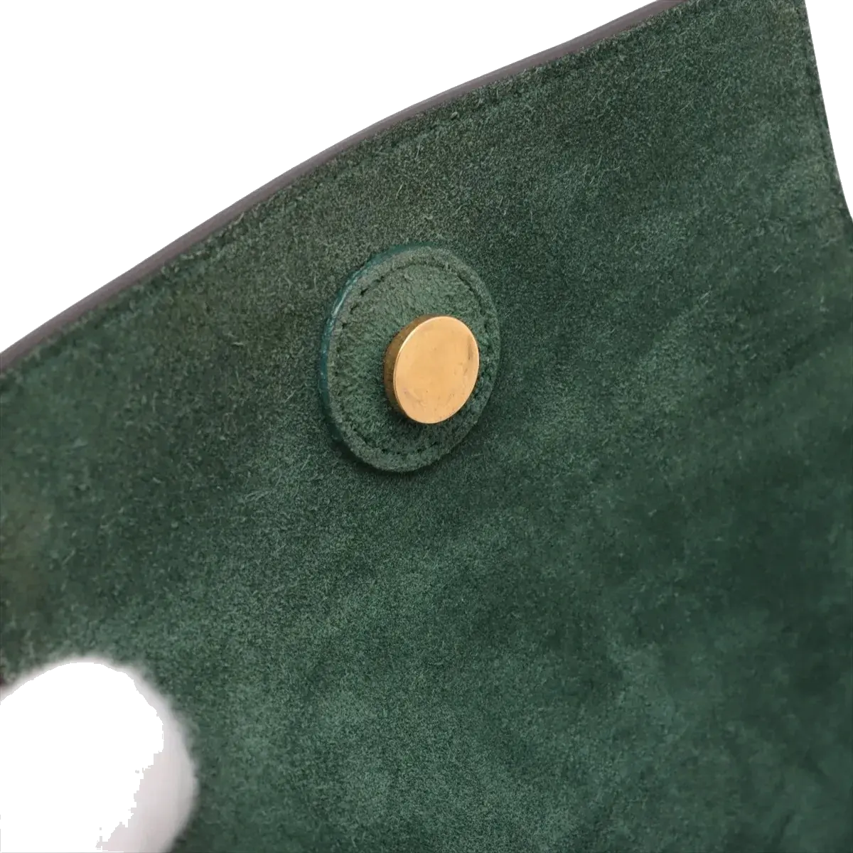 Pre-Loved Belt Bag Handbag Leather Micro with Gold Hardware, Green