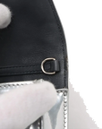 Pre-Loved Diorama Wallet on Chain Crossbody Bag Cannage Micro-Cannage Leather Small with Silver Hardware, Silver