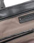 Pre-Loved Intrecciato Business Bag Briefcase Intrecciato Leather with Gunmetal Hardware, Black