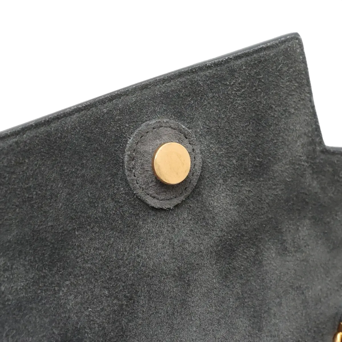 Pre-Loved Belt Bag Handbag Leather Micro with Gold Hardware, Gray